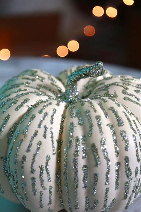 The Easiest Glitter Pumpkins Aunt Peaches Glitter Pumpkins