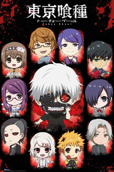 Manga Posters Tokyo Ghoul Chibi Characters Poster Fp4047 Panic Posters