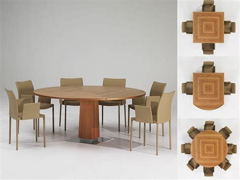 Modern Expandable Dining Table With Wooden Finish Petite Venise By