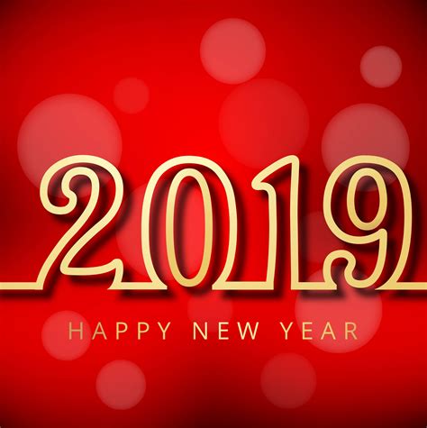 2019 Happy New Year Text Colorful Shiny Background 266540 Vector Art At