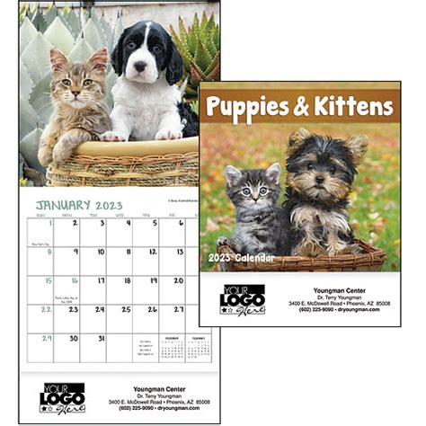 Puppies And Kittens Mini Wall Calendar Smartpractice Dental