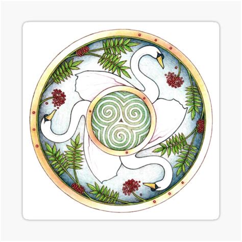Shield Of Brighid Green And White Sticker For Sale By Yuri Leitch Redbubble