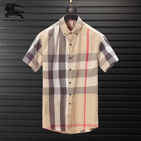 Cheap 2019 New Cheap Burberry Short Sleeved Shirts For Men 20676628