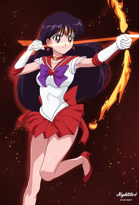 Hino Rei Sailor Mars And Super Sailor Mars Bishoujo Senshi Sailor Moon Drawn By Nightstark