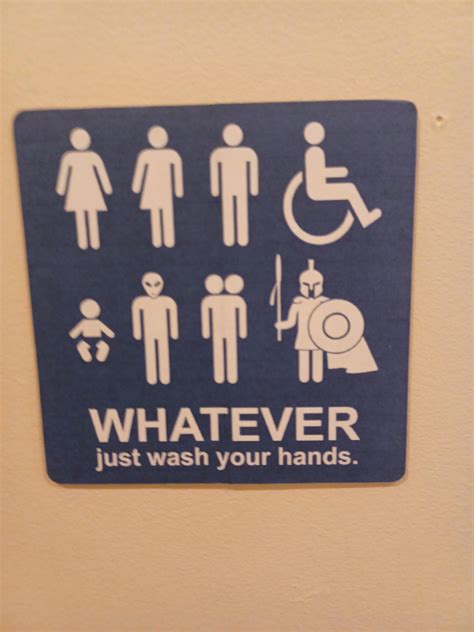 Finally A Good Bathroom Sign Satire Rpointlesslygendered