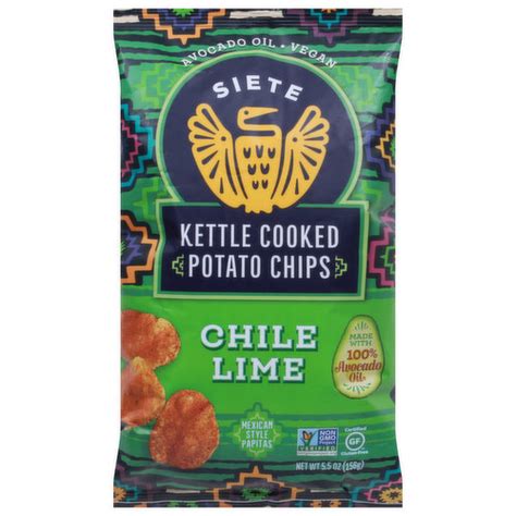 Siete Potato Chips Chile Lime Kettle Cooked