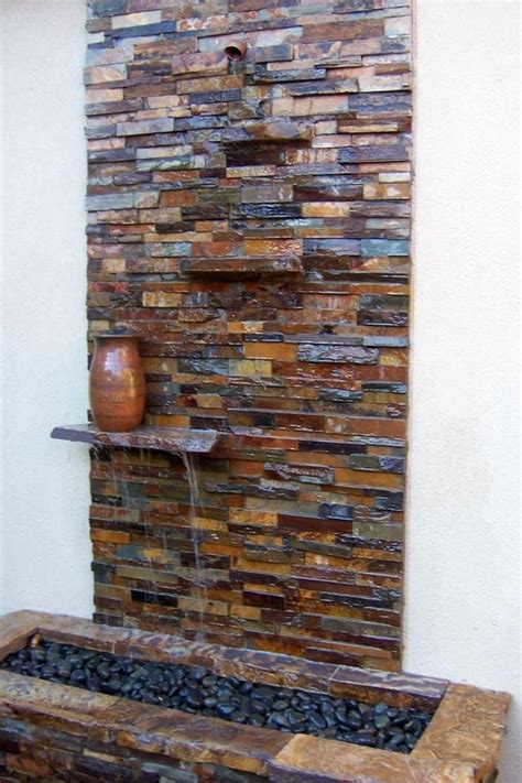Recently indoor fountain waterfalls become a very popular thing. Wall Fountain Indoor Diy 11 | Water feature wall, Indoor ...