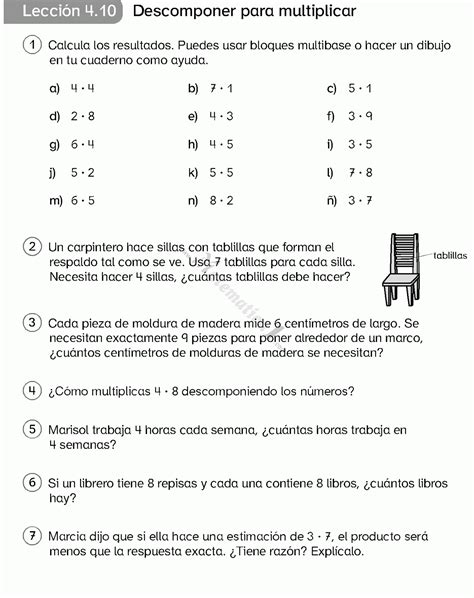 La Multiplicacion Ejemplos Resueltos De Matematica 3tercero Basico Pdf