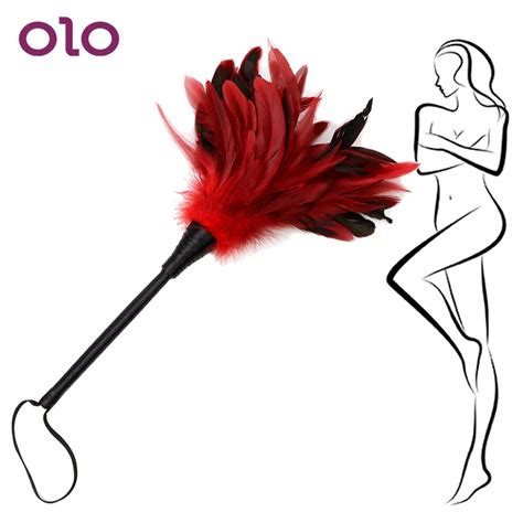 olo feather whip clitoris tick slave role play spanking bondage adult game erotic sex toy for
