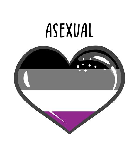 S Mbolo Del Coraz N Asexual Bandera Del Orgullo De La Etiqueta Engomada Del Coraz N Del Arco