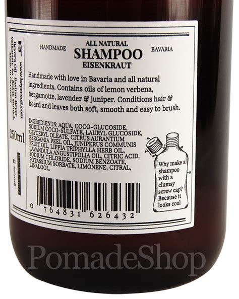 Beyers Oil Eisenkraut Beard Shampoo Pomadeshop