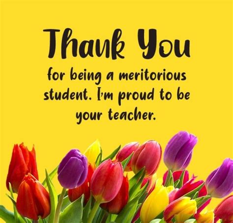 Thank You Messages For Students From Teacher Sweet Love Messages