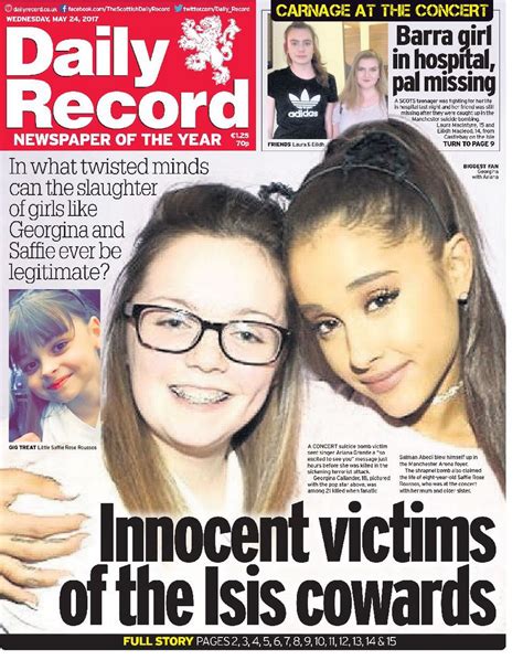 The Front Page Of Todays Uk National And Regional Newspapers