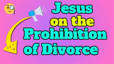 Jesus On Divorce Youtube