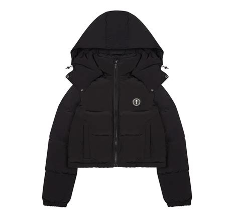 Trapstar Womens Irongate Detachable Hooded Puffer Jacket Black