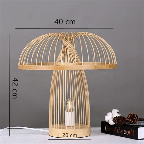 Arturest Handmade Bamboo Desk Lamp Handicraft Table Light Etsy