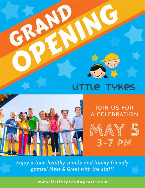 Awesome Daycare Grand Opening Flyer Template