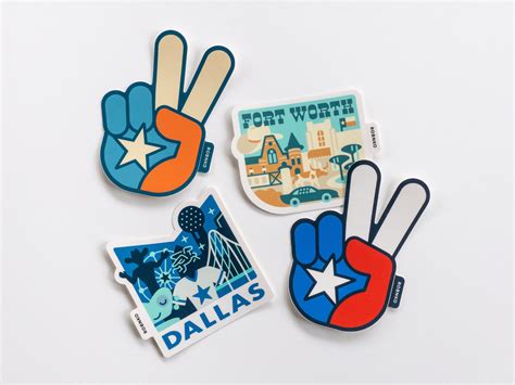 Vintage Texas Peace Sign Flag Sticker Etsy