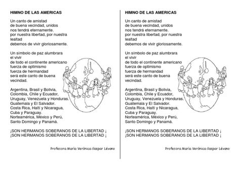 Himno De Las Americas Pdf