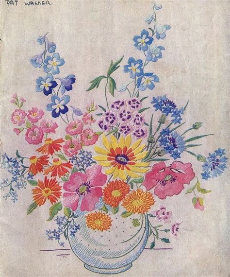 Vintage Embroidery 1948 By Sue Tarr Via Flickr Embroidery