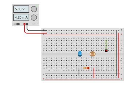 Circuit Design One Led With Photoresistor Tinkercad