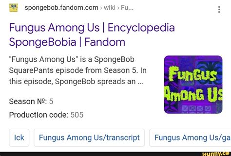 Wiki Fu Fungus Among Us I Encyclopedia Spongebobia I Fandom