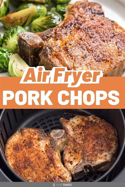 Grab this air fryer pork chop recipe! Easy Air Fryer Pork Chops (Keto, Paleo, W30) - Noshtastic #grilledporkchops | Air fryer recipes ...