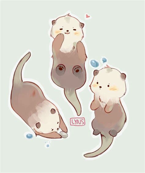 Pin By Salem Keokuk On Chibi Ideas Otter Illustration Otter Art