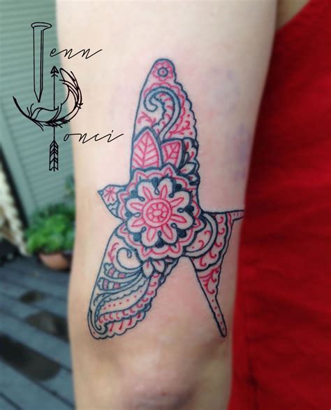 Henna Bird Tattoo By Jenn Ponci At Side Show Studios In