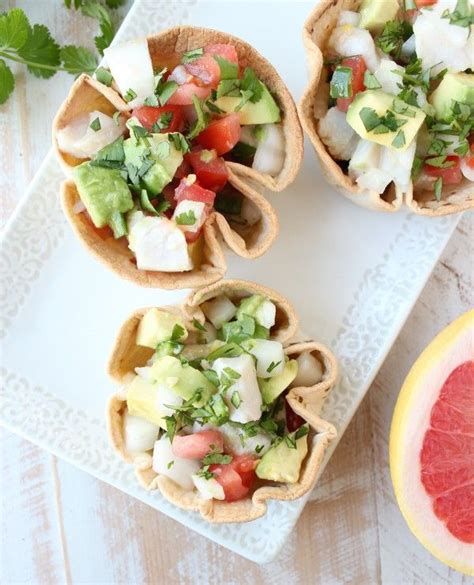 Ceviche Taco Cups Recipe Grilling Recipes Seafood Recipes Mexican