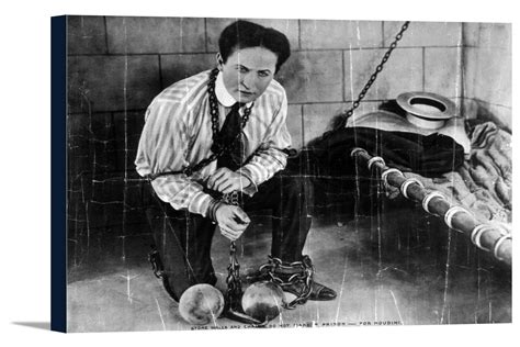 Harry Houdini About To Escape From Prison Vintage Photograph