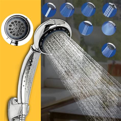 Buy New 6 Functions Abs Hand Held Water Saving Pressurize Shower Head Bathroom Product Accessory