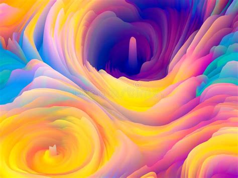 Swirling Colors Composition Stock Illustration Illustration Of