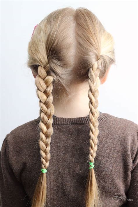 How to french braid pigtails. 5 Minute School Day Hair Styles - FYNES DESIGNS