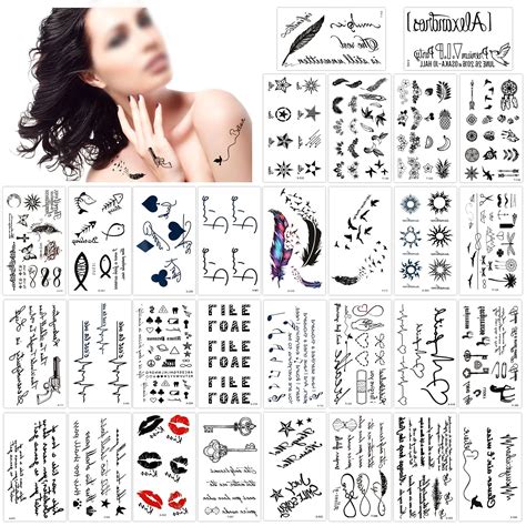 Konsait Temporary Tattoos For Adult Men Women Kids30 Sheets