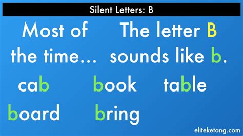 Phonics Words With A Silent B Youtube