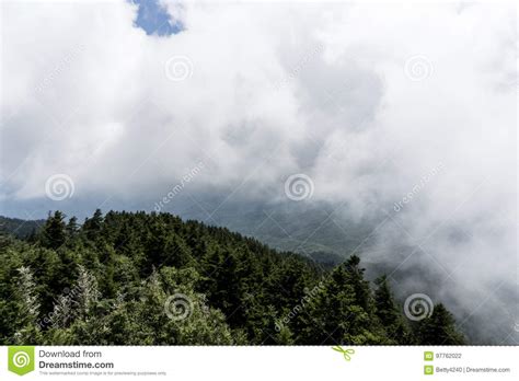 Fog Rolls Over The Mountains Of The Smokies Stock Photo Image Of