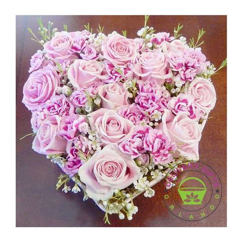Heart Shaped Flower Arrangements Delivery In Orlando Florida