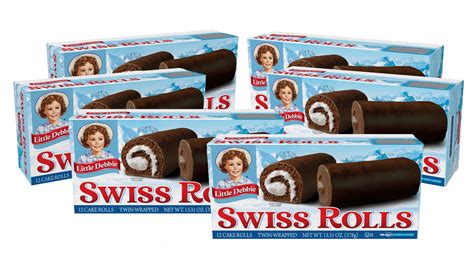 Little Debbie Swiss Rolls 6 Boxes Of 36 Twin Wrapped Chocolate Cake