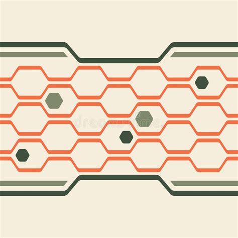 Digital Honeycomb Vector Seamless Pattern Stock Illustration