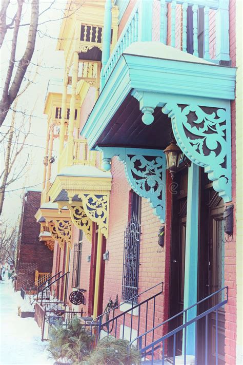 Winterbalkone, Montreal, Instagram-Art Stockfoto - Bild von instagram ...
