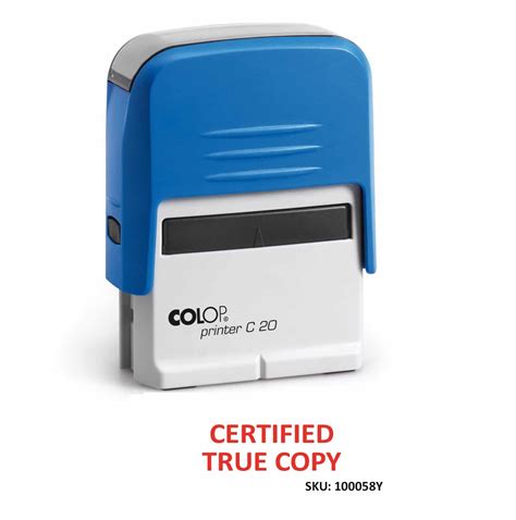 Who can certify the copies also depends where the copies are being submitted. Certified true copy stamp Self inking, 14 x 38mm - Rubber ...