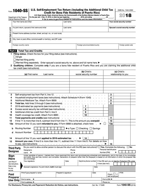 2018 Form Irs 1040 Ss Fill Online Printable Fillable Blank Pdffiller