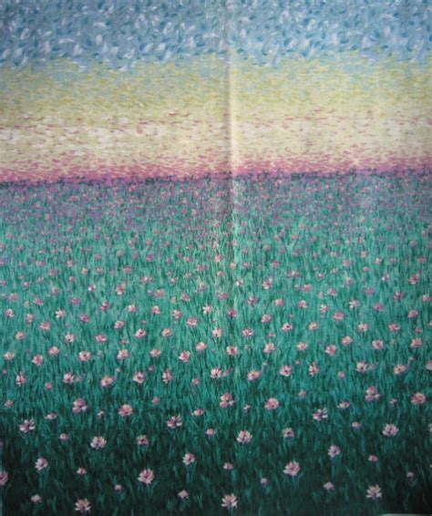 Spring Landscape Fabric Panel Floral By Sewmenowfabrics On Etsy