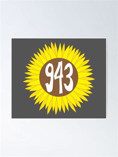 Hand Drawn Georgia Sunflower 943 Area Code Poster By Itsrturn Redbubble