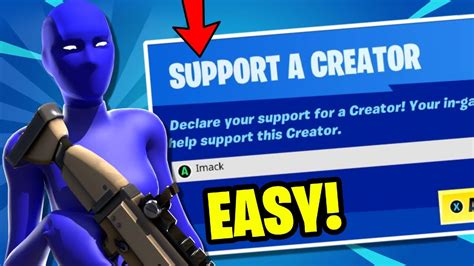 How To Get A Support A Creator Code In Fortnite Season 8 Youtube