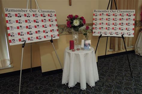 In Memory Board With Special Table Class Reunion Decorations Class