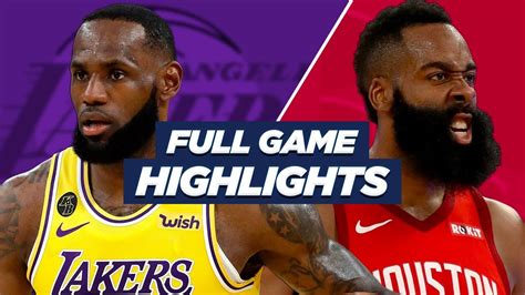 Lakers Vs Rockets Nba Highlights 2021 Season Youtube