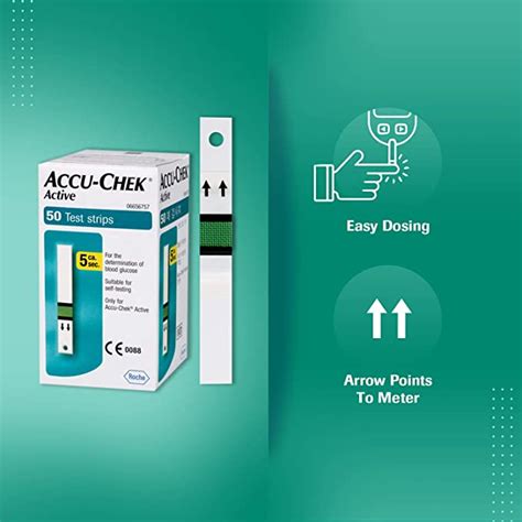 Accu Chek Active Blood Glucose Meter Kit Vial Of 10 Strips Free