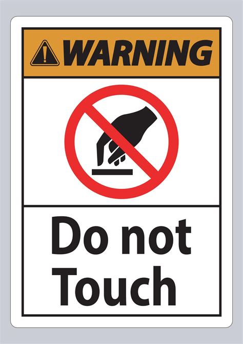 Warning Do Not Touch Symbol Sign Isolate On White Background 3577673